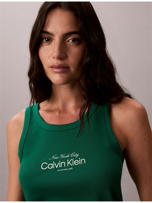 contour 2x2 rib graphic tank CALVIN KLEIN JEANS | LV047F816GL4G